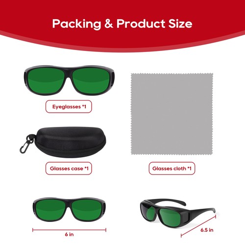 Red Light Therapy Glasses - Eye Protection for Red Light Therapy & Tanning Be... - Bild 6 von 8
