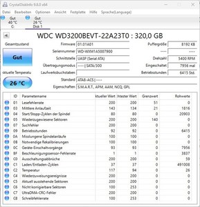 Western Digital WD Scorpio Blue 320GB, 2.5", 8MB Cache, SATA 3Gb/s, (WD3200BEVT)