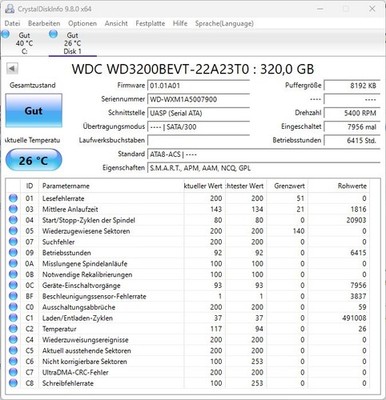 Western Digital WD Scorpio Blue 320GB, 2.5'', 8MB Cache, SATA 3Gb/s, (WD3200BEVT)