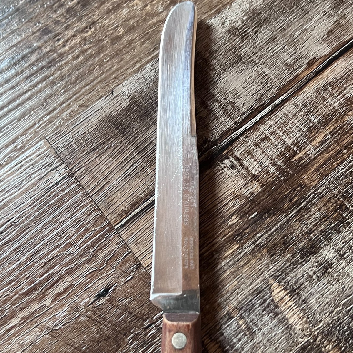 Vintage Case xx Cap 254 Steak Knife Bull Nose Finger Grooves