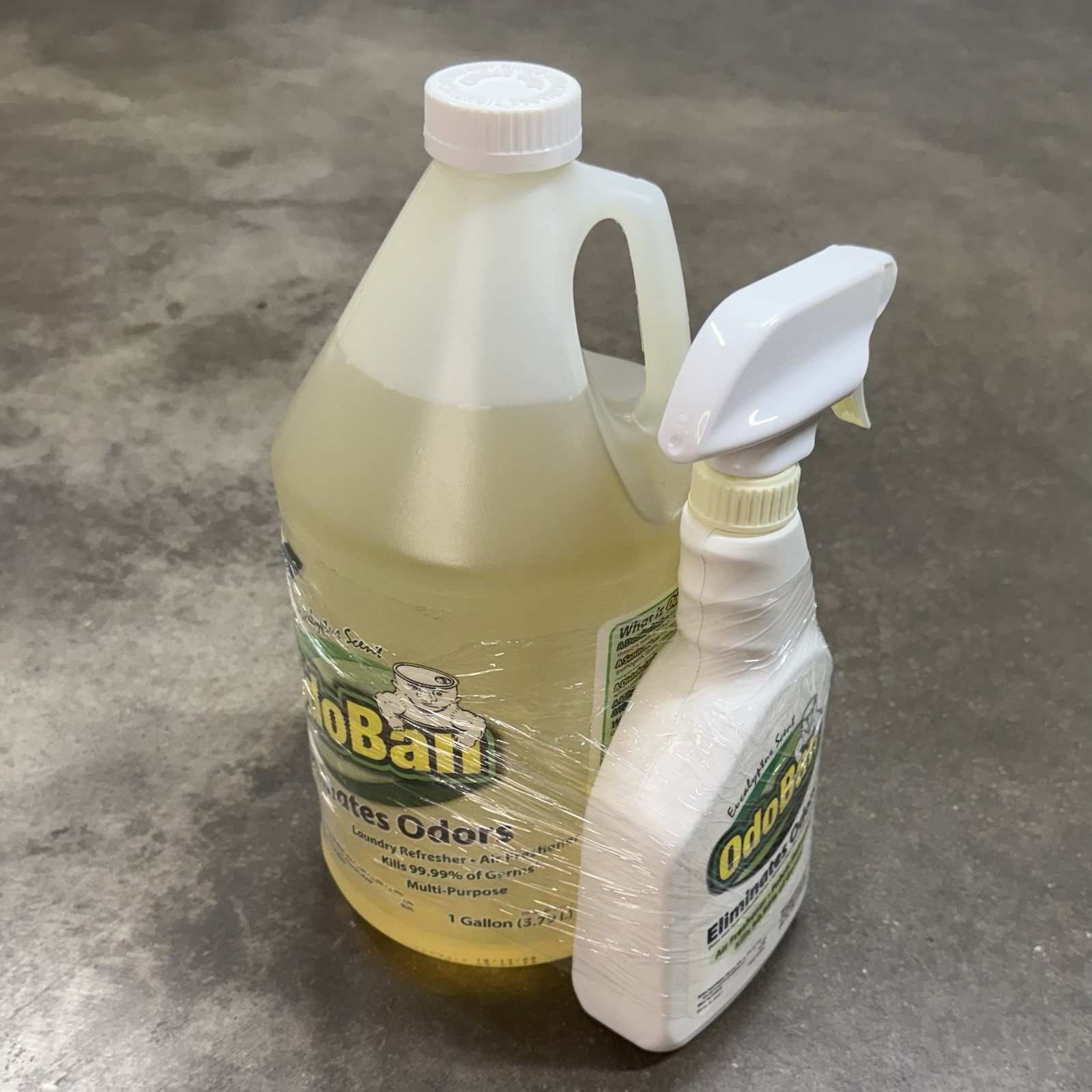 Vintage OdoBan Gal + Spray Bottle Odor Eliminator Disinfectant Set Original NOS