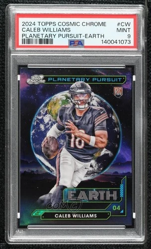 2024 Topps Cosmic Chrome Planetary Pursuit Earth Caleb Williams PSA 9 MINT 1k54