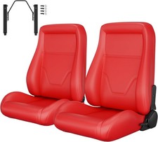 Obs Style Seats 2 Pieces With Dual Lock Sliders Bucket Seats For Volvo Red