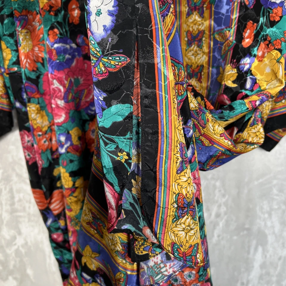 VESTIDO MAXI CAFTÁN MUMU RARO VINTAGE AÑOS 80 RUTH NORMAN SAKS QUINTA AVENIDA HECHO EN EE. UU. Foto 3 de 4