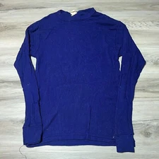 Vintage Wickers Base Layer Shirt Mens Small Navy Blue Long Sleeve Made in USA