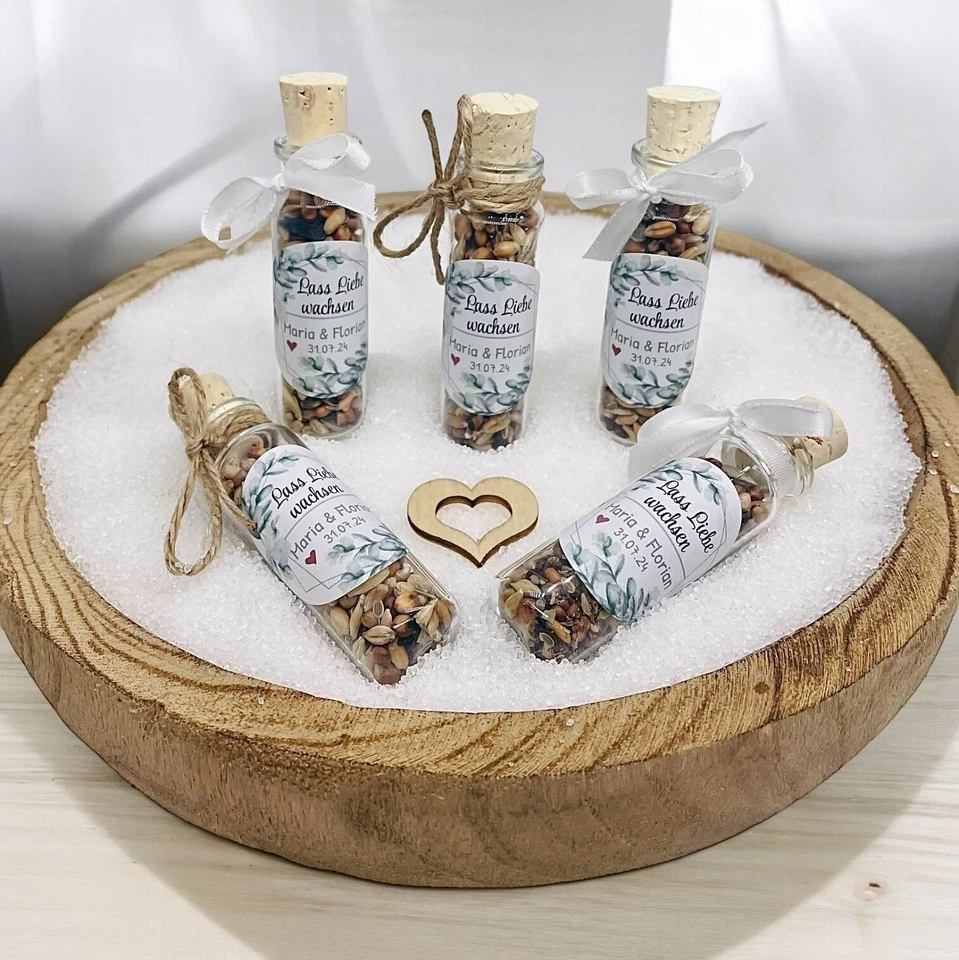 Edles Gastgeschenk Hochzeit gefüllt mit Blumensamen/ Geschenk für Hochzeitsgäste - Bild 3 von 4
