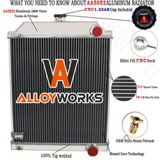 4 Row Aluminium Radiator For 1951-1961 59 JAGUAR MK7 MK8 MK9 Mark VII VIII IX MT