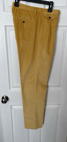 $258 J. McLAUGHLIN Hombre Pana 2 Frontales Plisado Chino Talla 33x46 Oro Caqui - Imagen 5 de 11