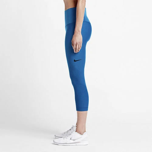 $120 NUOVO collant da allenamento donna Nike Zoned Sculpt 743688 435 blu chiaro foto