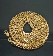 REal 10k Yellow Gold Franco Chain 26" necklace 3.5mm