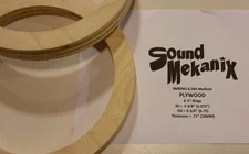 Plywood Speaker / Spacer Rings, 6 1/2" MEDIUM Size 18MM  (.71") Thick One Pair 