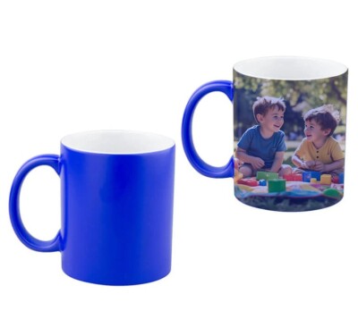 Personalisierte Wärme Farbwechsel Magic Tasse, jedes Bild Foto Text Design