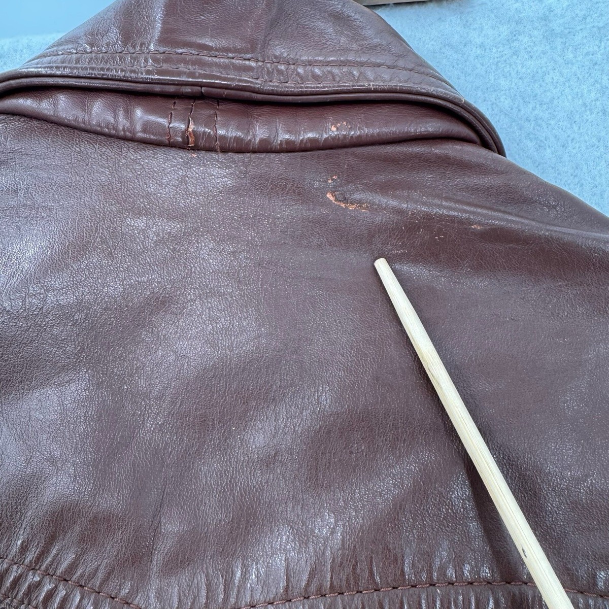 Vintage 1950s Tauber of California Heavy Brown Moto Leather Jacket