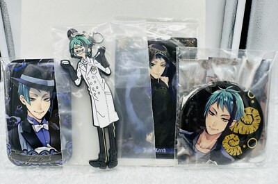 Jade Blutegel, Disney Twisted Wonderland - 2 Dosen Abzeichen, Gummi Charm, Kartenset
