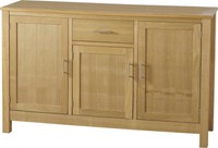 Oak Sideboard 3 Door Cupboard 1 Drawer Cabinet Buffet Storage Unit Oakleigh Oak Sideboard 3 Door Cupboard 1 Drawer Cabinet Buffet Storage Unit Oakleigh