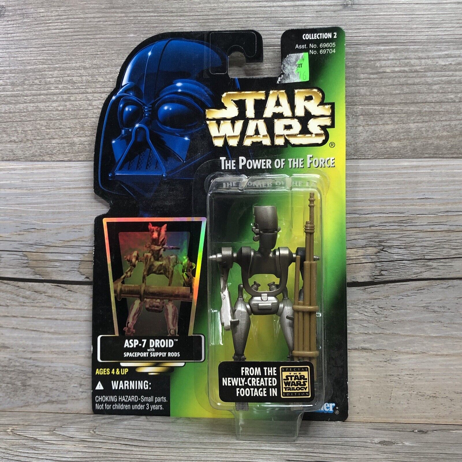 ASP-7 Droid Star Wars The Power of the Force VINTAGE SEALED Collection 2 w/ Rods