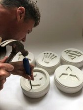 Huge Hand Carved Cement Ecstasy Pills, Mitsi, Dove, Rolex, Smiley, Superman