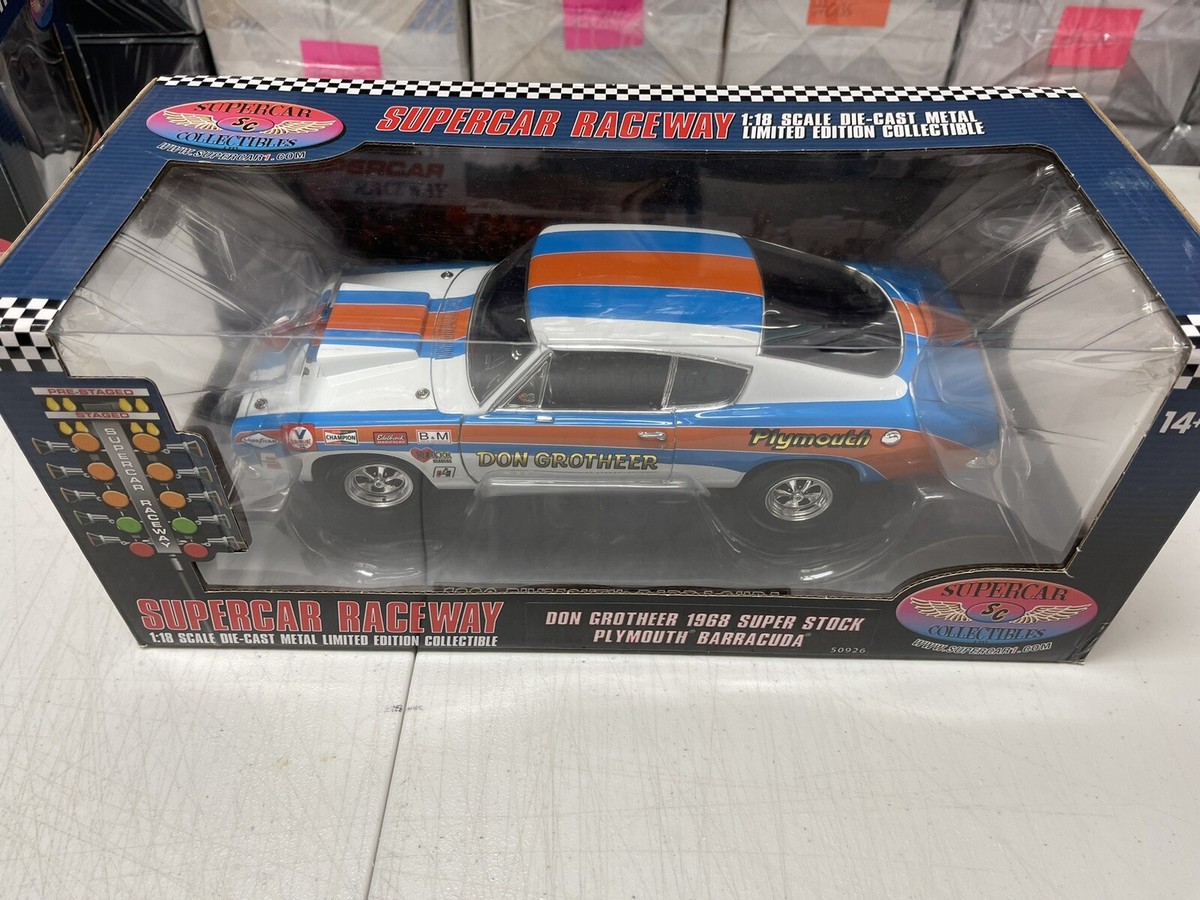 1/18 1968 HEMI PLYMOUTH BARRACUDA SUPER STOCK DON GROTHEER 