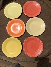 Fiestaware dinner plates x 6 various colors