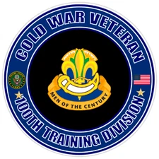 Cold War Veteran 100th Training Division Bumper Sticker Military Vinyl Decal 5"
