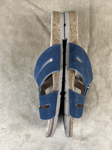 Earth Origins Leather Womens 10 ~Lyndon Luna ~Blue Blueberry Sandals Shoe - Picture 6 of 8