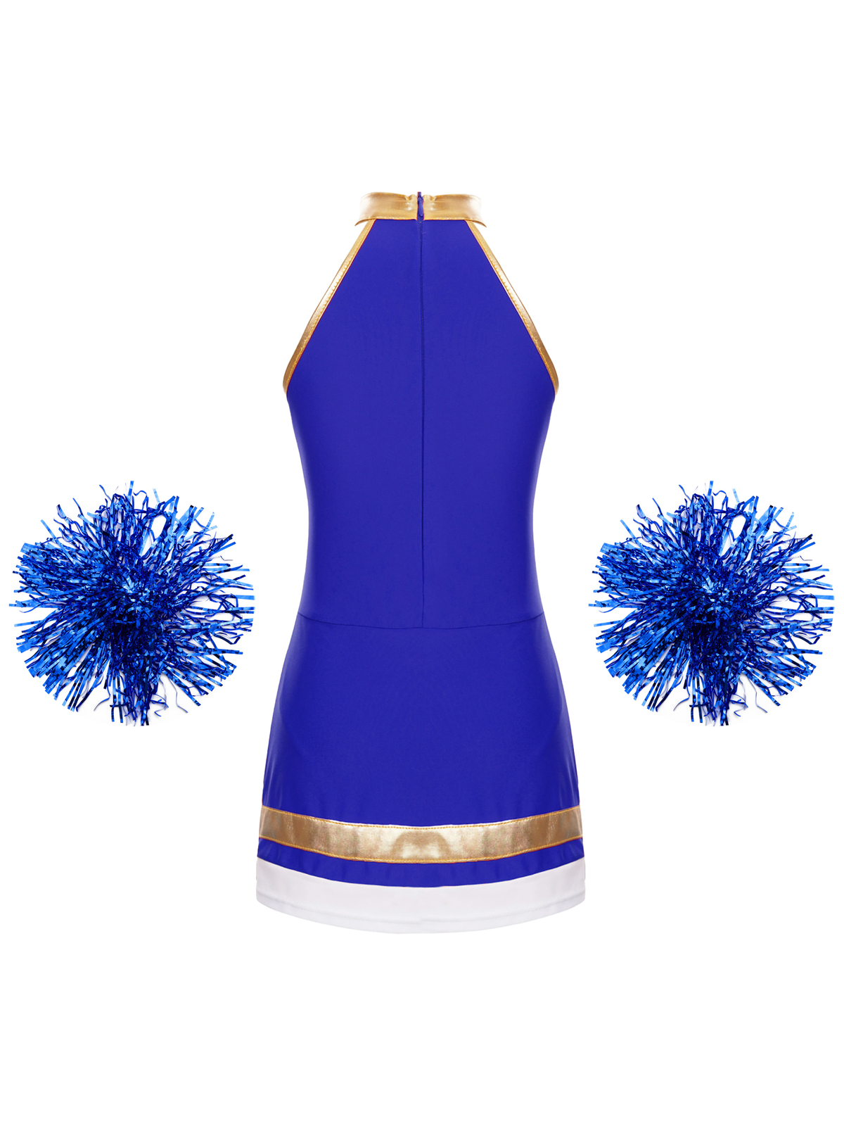 UK Kids Girls Cheer Leader Dress With Pom Poms Cheerleading Dance