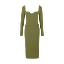 2023-winter-tight-elastic-v-neck-dress