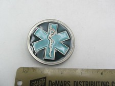 Vintage Enamel EMS Emergency Medical Service Logo Insignia Belt Buckle