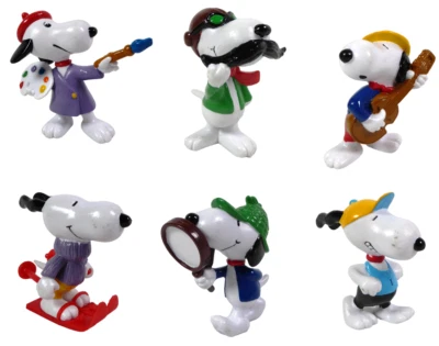 Lot de 6 Figurines PVC Snoopy Peanuts 6cm Schleich Jeu Jouet LSN1 - Photo 1/2