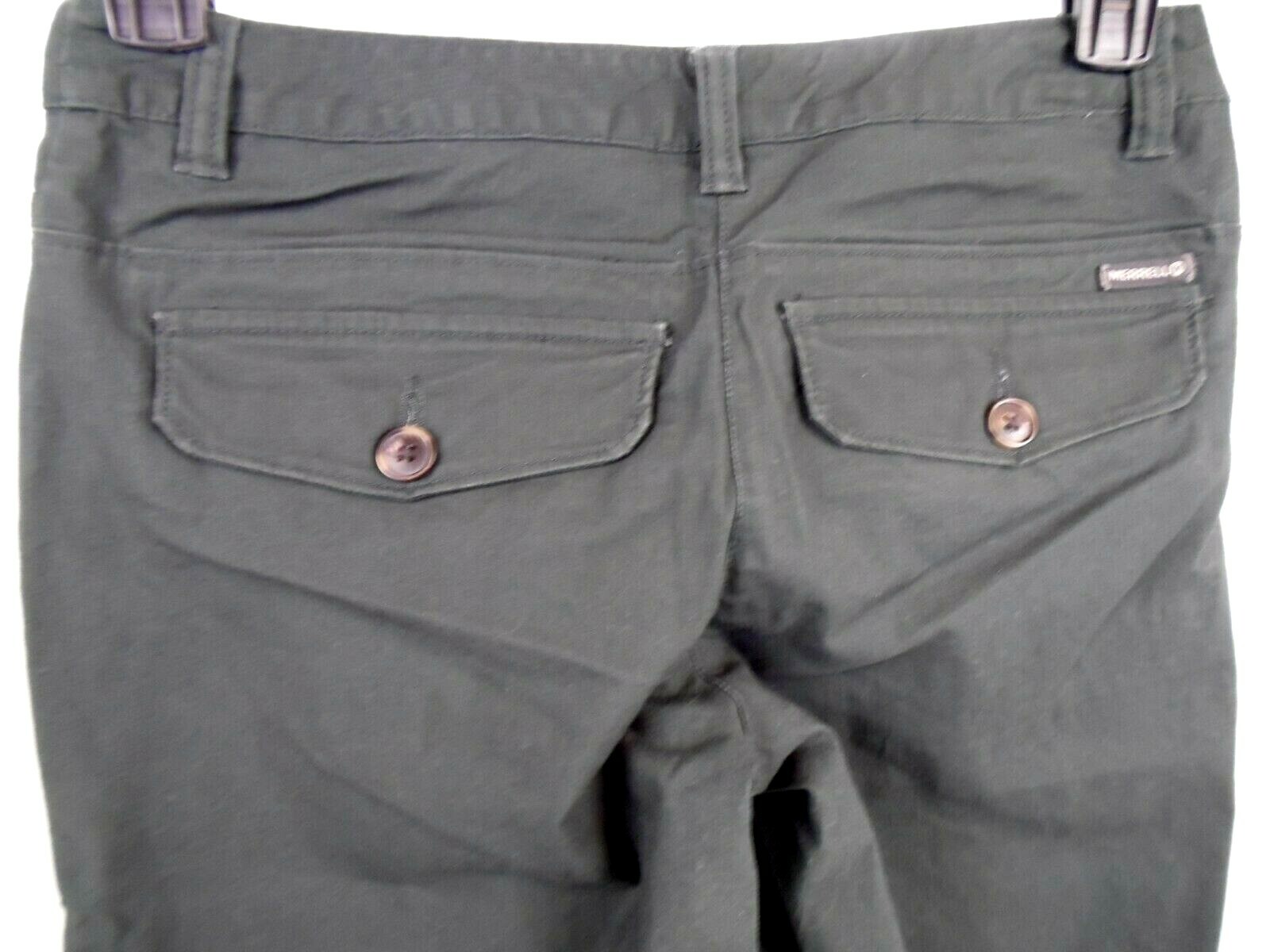 Pantaloni Merrell donna taglia 2 cropped verde bosco casual comodi sport outdoor