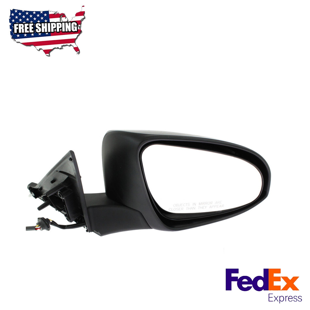 Mirror Paintable Power Glass Heated Passenger Side Fits 2013-2017 Toyota Camry