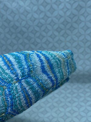 Lele Sadoughi Knit Veronica Headband Blue Azul Hair  display picture 2