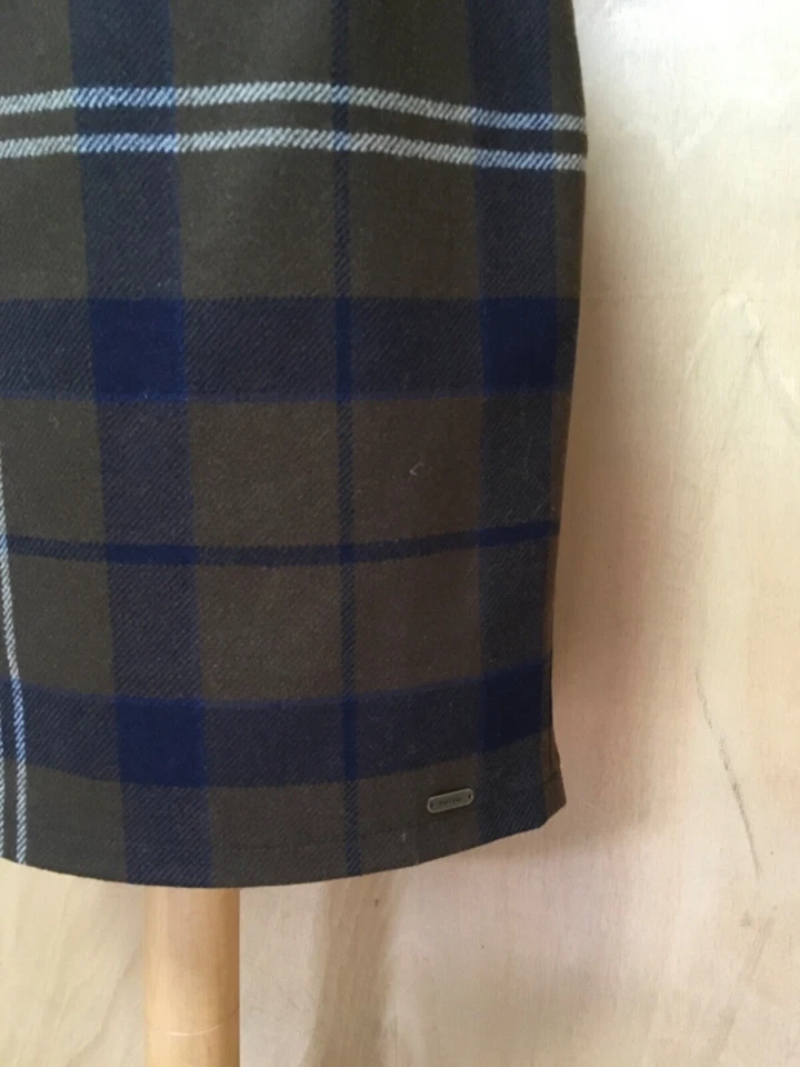 NWT Barbour Nebit pencil skirt brown navy check wool 18 - Image 3 of 4