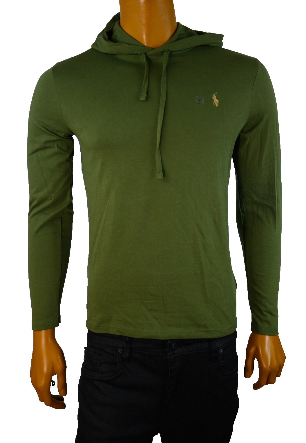 Polo Ralph Lauren uomo felpa con cappuccio maglietta XS nuova verde oliva pullover logo pony