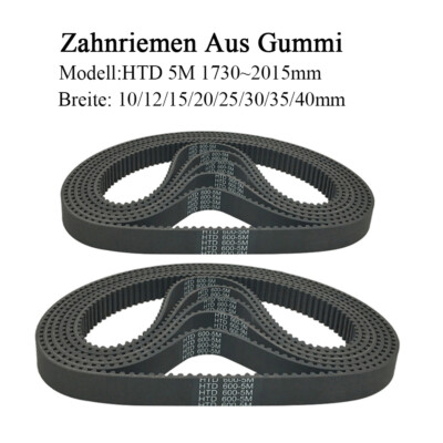 Zahnriemen Teilung 5mm HTD 5M Breite 10mm~40mm Gummi-Antriebsriemen 1730~2015mm