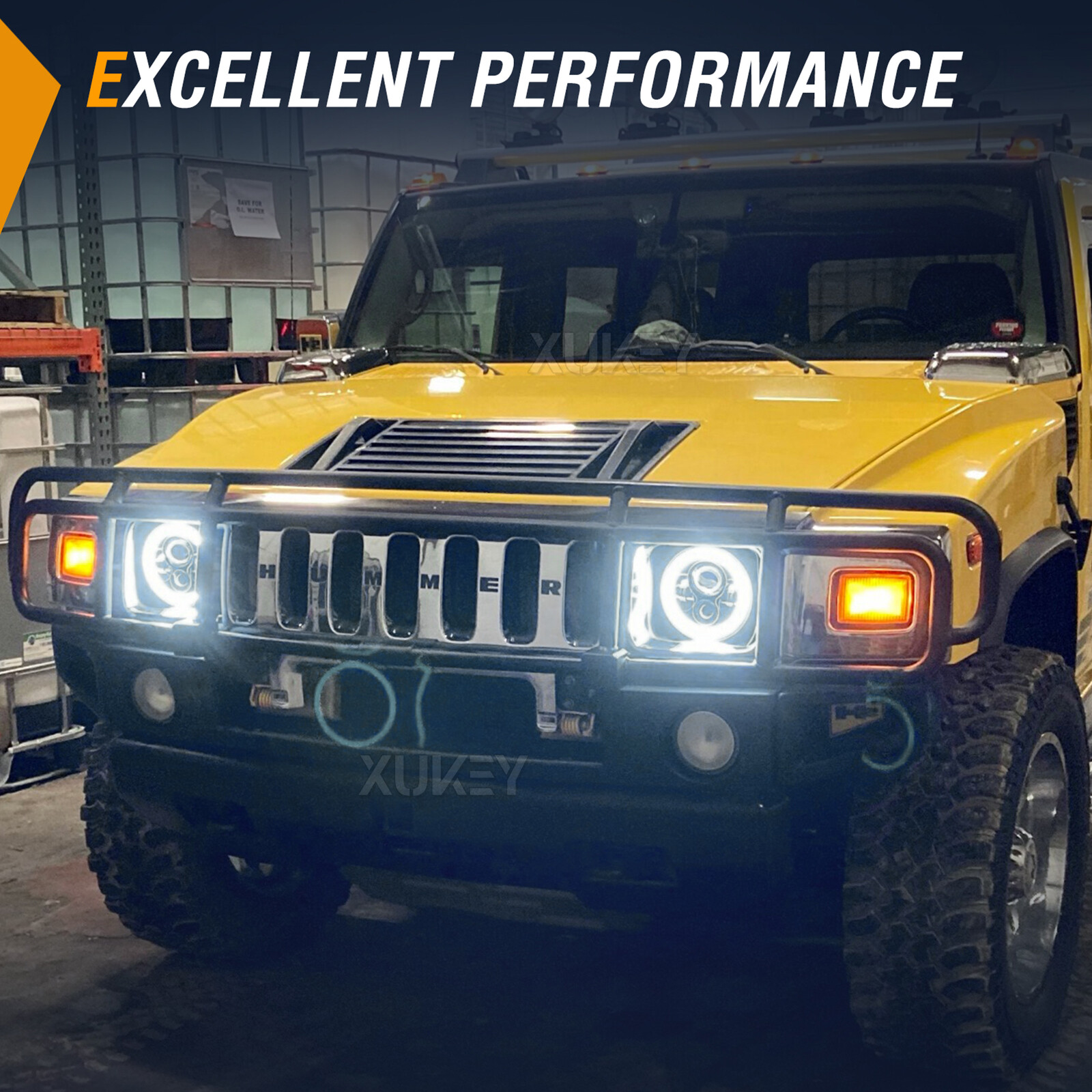 7inch LED Headlights + Tail Lights Set Combo 4X For Jeep Wrangler TJ 1997-2006