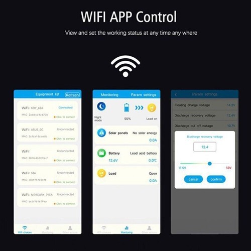 30-60A Solar Laderegler mit WIFI APP Kurzschlussschutz - - Bild 12 von 28