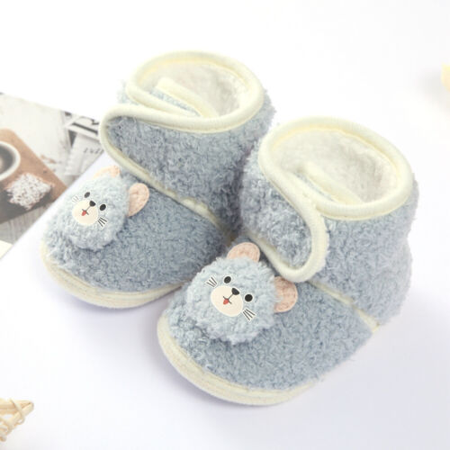 Newborn Baby Boy Girl Kid Infant Toddler Warm Catton Lovely Winter Warm Shoes - Picture 2 of 18