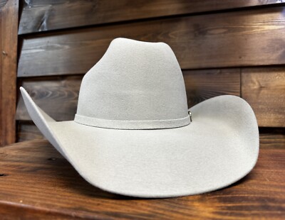 Genuine 100% Felt Fine Wool 6X Western Hat Aspen Silver-5423 | eBay