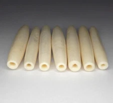 7 Genuine Camelus Dromedarius Bone Hair Pipe Tube Beads Hand Carved 2" Morocco