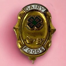 4-H County Honor Dairy Foods Award Pin 10K Filled By Carnation Co AgriBiz Fair