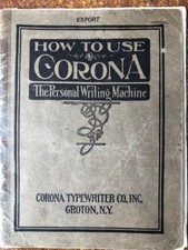 Manuel machine à écrire Corona 3, instructions for typewriter Corona 3