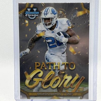 Omarion Hampton 2024 Bowman Chrome U Path to Glory #PG-16 UNC RB