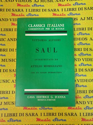 book libro SAUL classici italiani VITTORIO ALFIERI casa editrice G. D'ANNA (L62)
