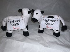 Two Chick Fil A Small 2017 Plush Stuffed Cow Eat Mor Chik'n More Chicken 6