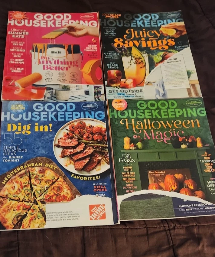 Set of 8 Good Housekeeping Magazine Lot with Ripped Covers (2023) - Image 3 of 4
