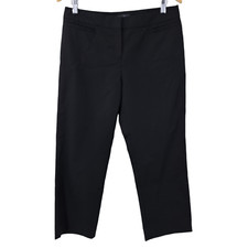Lafayette 148 Classic Black Dress Pants Size 6 Trouser Cropped Ankle Stretch