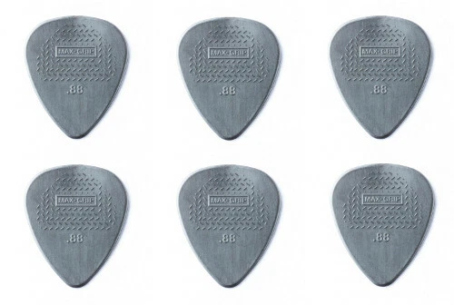 Dunlop Nylon Max Grip Plektren 0,88 mm (6 Stück oder 12 Stück)