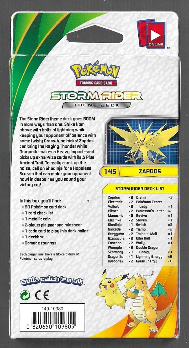新品未開封 ポケモンカード STORM RIDER THEME DECK 海外版 Pokemon XY Roaring Skies Zapdos Storm Rider Theme Deck 2015