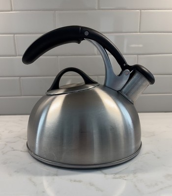 OXO Pick Me Up 1.8 Qt Stainless Steel Tea Kettle 18/8 Whistling Hot Water 